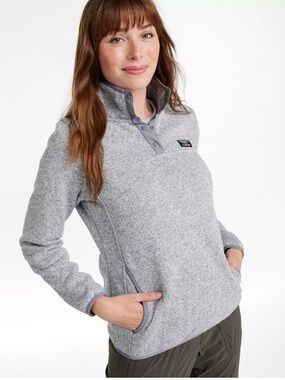 L.L. Bean sweater fleece Pullover in pewter